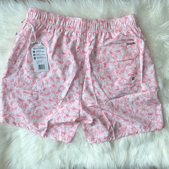 🆕 Men’s Vintage Summer Swim Trunks Pink Flamingos Swimwear Quick Dry Size L - Picture 2 of 10